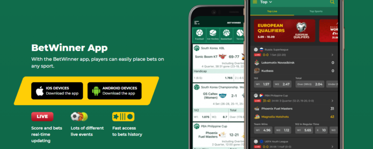 Betwinner Mobile App for iOS & Android